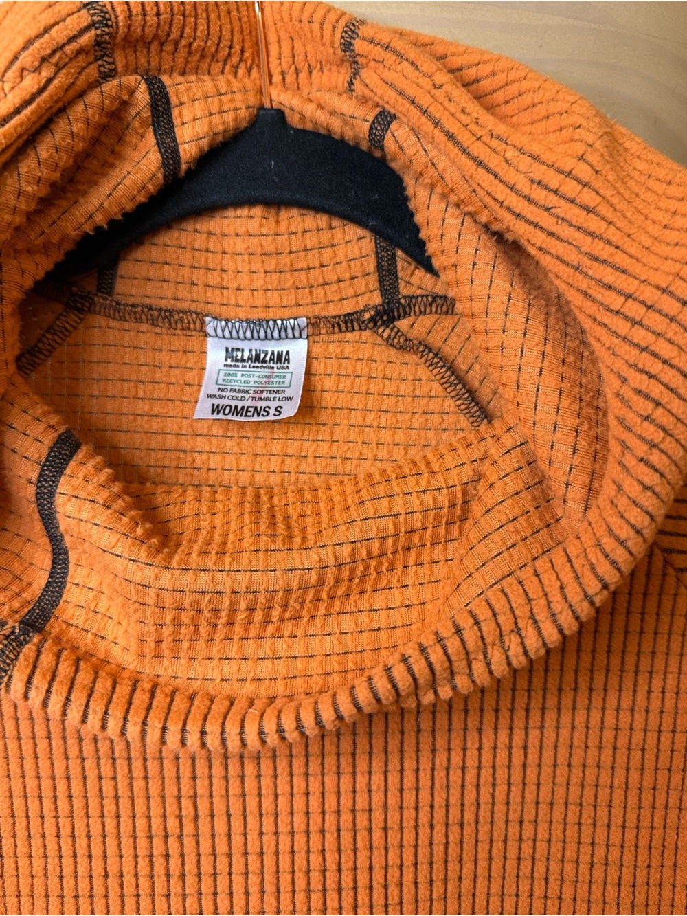 Melanzana Orange Waffle-Knit Cowl Sweater dress - Picture 4 of 6